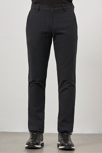 İmza Dark Navy Blue Stretchy Side Pocket Casual Slim Fit Chino Pants 1003245108