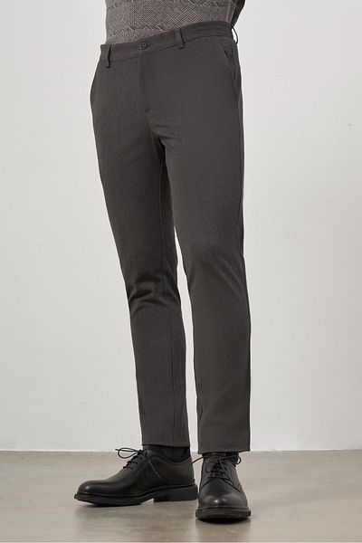 İmza Dark Anthracite Cotton Side Pocket Casual Slim Fit Chino Pants 1003245102