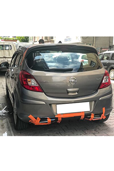 Genel Markalar Opel Corsa D 2006-2014 Parlak Siyah Plastik Egzoz Görünümlü Di...