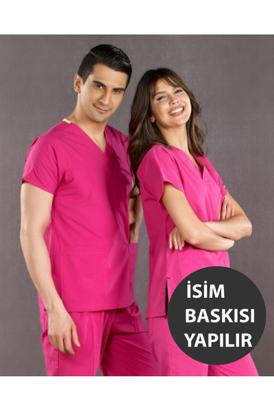 Teknik HEMŞİRE FORMA TAKIMLARI UNISEX ( isim baskısı soru kısmından )
