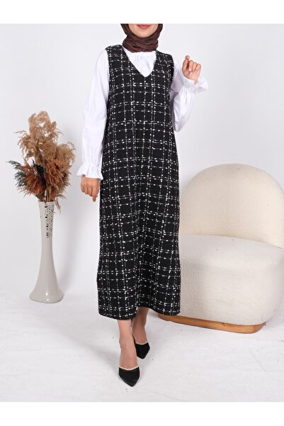 HİJABAYA V-Neck Tweed Gilet