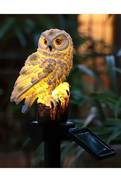 PASACO Baykuş Solar Güneş Enerjili Led Işık Bahçe Teras Balkon Ağaç Lambası A...