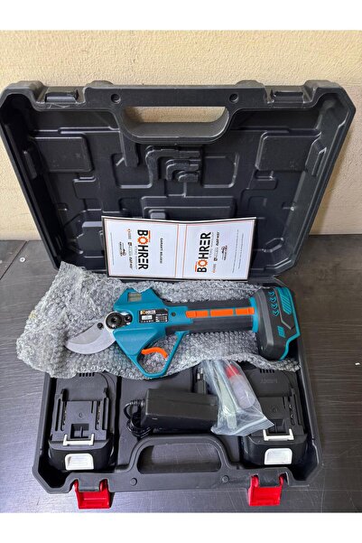 BÖHRER Alman V598 Çift Akülü 50MM Çift Kademeli Akülü Budama Makası,Bağ Makası + Yedek Makas Hediyeli