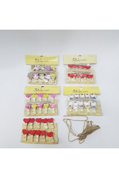 Epilons Wooden Note Holder with String and Pegs Zenvia-Tg4356