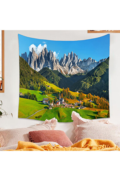 GREENDECOR Natură, munte, pin, nor, cer, tapet, tapiserie, decorare, artă dec...