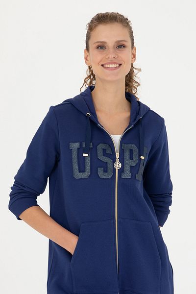 U.S. Polo Assn. Us Polo Women's Long Zippered Sweatshirt