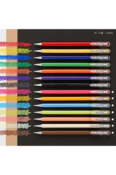 Pentel Mattehop 1.0mm Siyah Kağıda Yazabilen Jel Kalem Kırmızı