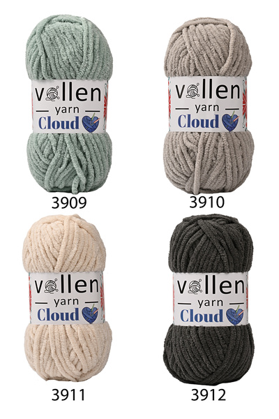 vollen yarn Vollenyarn Cloud, βελούδινο νήμα κουβέρτας, νήμα πλεξίματος χειρός, νήμα ζακέτας με βελονάκι, νήμα παιχνιδιών Amigurumi, πράσινο