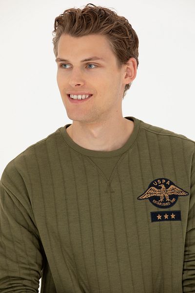 U.S. Polo Assn. Ανδρικό φούτερ Χακί - 50270819 -VR027 Μοντέλο