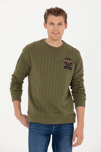 U.S. Polo Assn. Ανδρικό φούτερ Χακί - 50270819 -VR027 Μοντέλο
