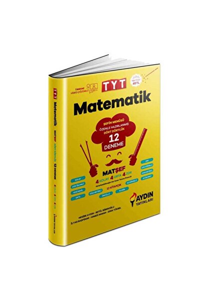 Aydın Yayınları Aydın Yayınları Tyt Matematik Matşef 12 Deneme