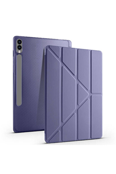 VOYO Samsun Galaxy Tab S10 + Plus Kılıf Standlı Kapaklı Kalem Bölmelli Siliko...