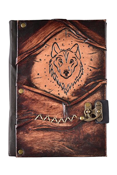 Legend Deri Hakiki Deri Şamua Kraft Kağıt Kurt Eskitme El Yapımı Hediyelik An...