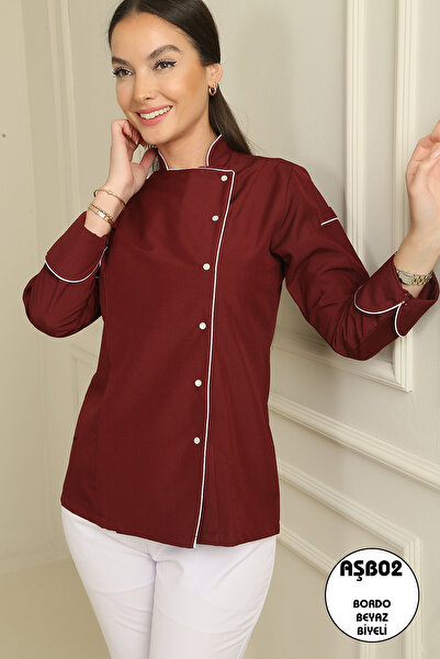 DENİZ İŞ Jachetă de bucătar din țesătură alpaca pentru femei