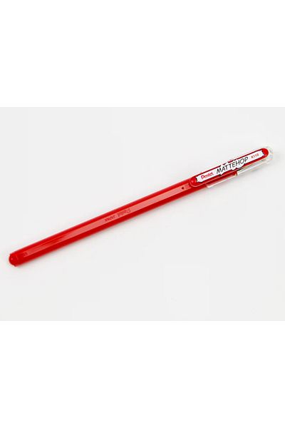 Pentel Mattehop 1.0mm Siyah Kağıda Yazabilen Jel Kalem Kırmızı