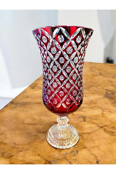 Paşabahçe Crystal Cutter Handwork Movie Vase