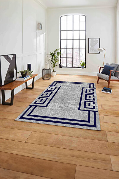 Napoli Home Çerçeveli Geometrik Desenli Yıkanabilir Kaymaz Taban Yolluk Mutfa...