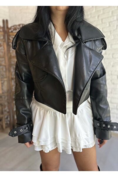 moneta boutique Дамско ПРЕМИУМ ПОДПЛАНЕНО КОЖЕНО ЯКЕ