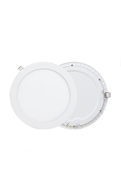 DÜNYA LED Dünya Led 15 W Led Panel - Beyaz Işık (6500K) - Beyaz Kasa - Yuvarlak - Sıva Altı - HS005-BB