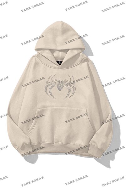 Tarzsokak Φούτερ Y2K Unisex Spiderman με στάμπα πέτρας - ΚΩΔΙΚΟΣ 1510