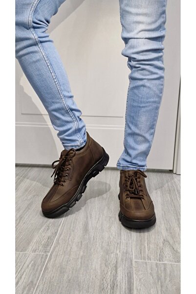 MODESA BY KAVCAR Yeni Koleksiyon Hakiki Crazy Trekking Deri Koyu  Kum Kışlık ...