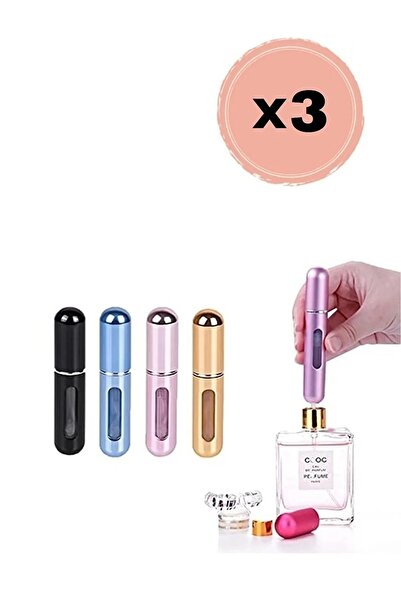 Kitchen Dream 3 Adet Taşınabilir Mini Doldurmalı Parfüm Şisesi Cep Parfümü Se...