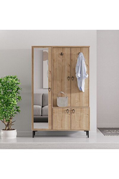 Genel Markalar Andy Aynalı Kapaklı Portmanto-Safirmeşe