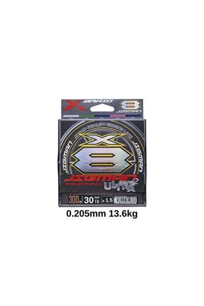 YGK XBRAID JIGMAN ULTRA X8 PE 1.5 0.205mm 13.6kg 300m