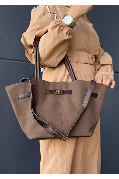 GP GUES POLO Yoyo Suede Mink Shoulder Bag