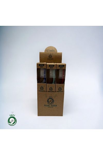 csp inci Eco Toothbrush with Kraft Box and Protection Cover (12 Pcs)