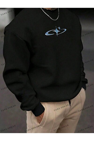 Tarzsokak Y2K SEZON NOU SSWEAT HARAJUKA KUROMİ RETRO COD 1617 Negru