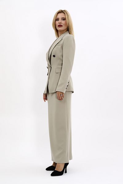 ÖNDER ÖZSOY Bamboo Double Breasted Cross Jacket and Long Pencil Skirt Set
