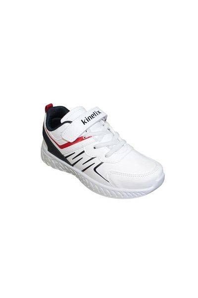 Kinetix Kinetix Boy's White Leather Velcro Sneakers