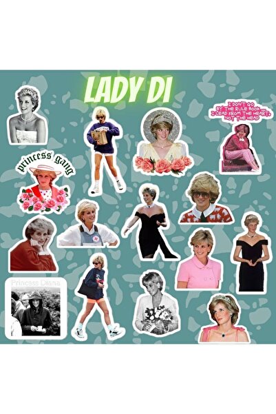 Pufidik مجموعة ملصقات Lady Di - ملصقات للهاتف المحمول والمجلة