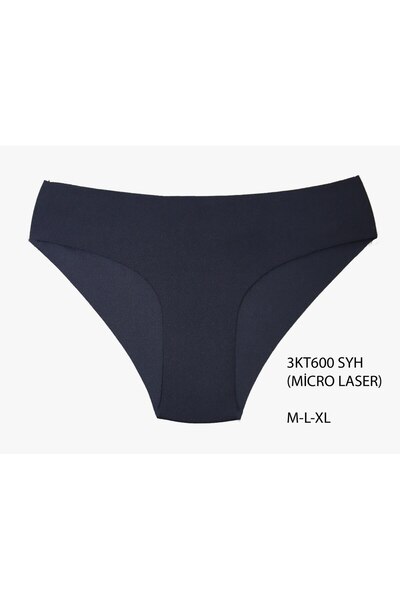 İNSPİRA Микро лазерно изрязани черни копринени бикини - 3-пакет