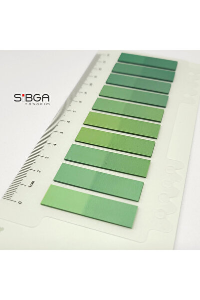 sibga tasarım Şeffaf Yeşil Renkli Postit Post-it Post It. Kitap Ayracı Ayraç Postit Sticker Not Kağıdı
