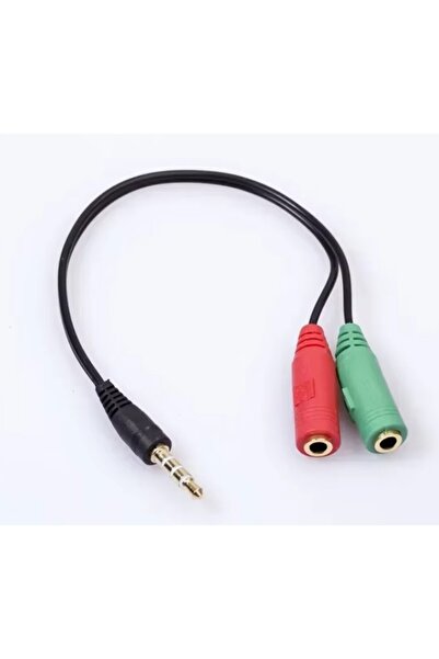 Monte Lua 3.5 Mm Stereo Kulaklık 3 Çizgili + Hoparlör Çoklayıcı Kablo