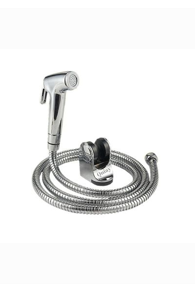 mrtbilisim Stainless Double Clamp Steel Hose - Bidet Spiral with Gun, 3 Pieces