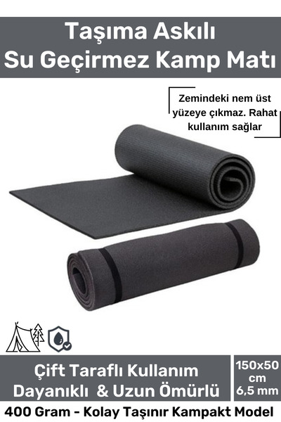 Carlburn Taşıma Askılı Su Geçirmez Konforlu Kalın Rahat Çift Taraflı Kamp Zem...