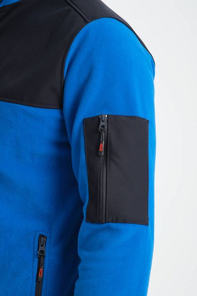 H&A İSTANBUL Ανδρικό φούτερ Fleece - Πλήρες φερμουάρ, Softshell Garnish, 3 τσέπες, αδιάβροχο και αντιανεμικό