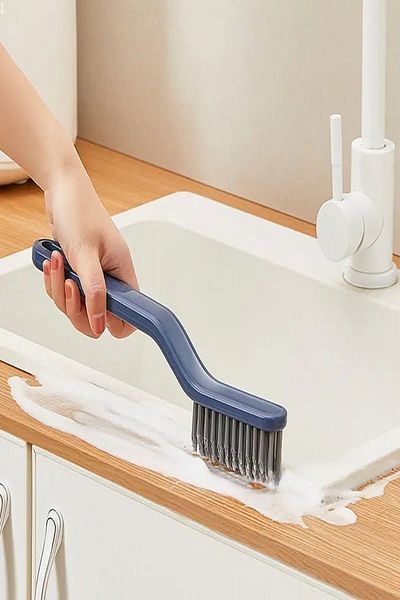 Fine Clean 1 Piece Cleaning Brush with Tweezers - Joint, Auto Rim, Floor, Bathroom, Tile