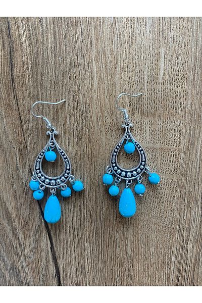 Store Vintage Turquoise Color Dangle Retro Earrings