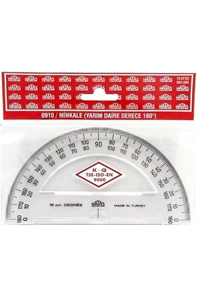 HATAS 15cm Semicircular Plastic Minkale Protractor / 0910