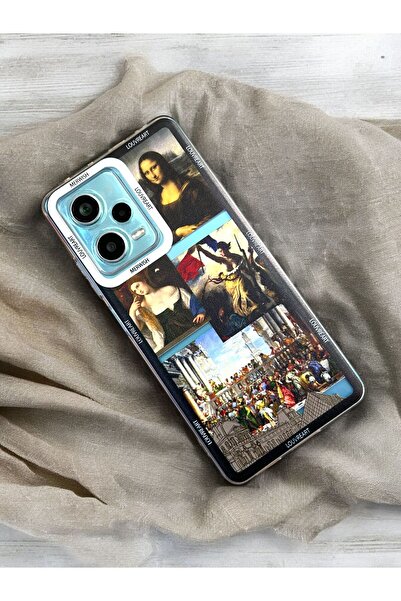 Merwish Xiaomi Redmi Note 12 Pro Plus ( ) Uyumlu Louvreart Desenli 2.0 Mm Kam...