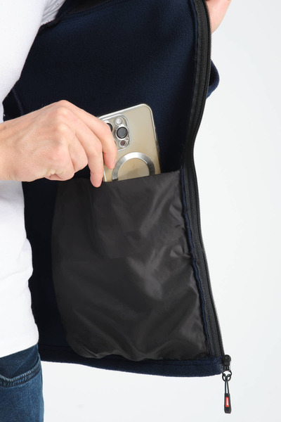 H&A İSTANBUL Ανδρικό φούτερ Fleece - Πλήρες φερμουάρ, Softshell Garnish, 3 τσέπες, αδιάβροχο και αντιανεμικό