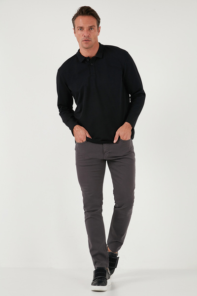 Buratti Ανδρικός ιδρώτας Polo Neck - Stretch Cotton, Regular Fit, SWEAT με κουμπιά 5905727