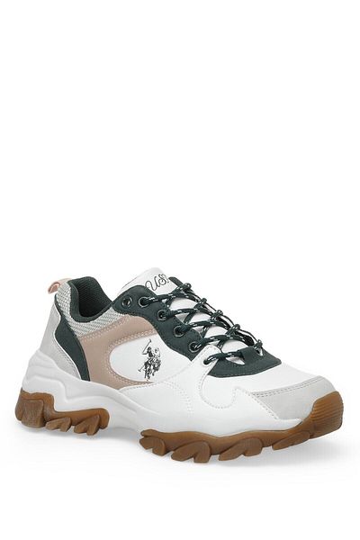 U.S. Polo Assn. حذاء رياضي نسائي من Tracky 2pr باللون الأبيض