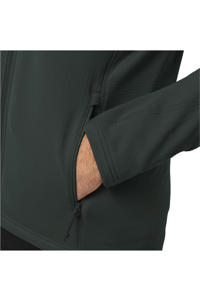 Jack Wolfskin Ανδρικό πράσινο φλις μπουφάν Kolbenberg Fz ΑΝΔΡΙΚΟ ΦΛΙΣ ΜΠΟΥΦΑΝ 1710521-4161