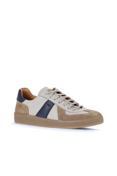 Bueno Shoes Ανδρικά αθλητικά παπούτσια μπεζ - Navy Suede, Leather, 11ma24161