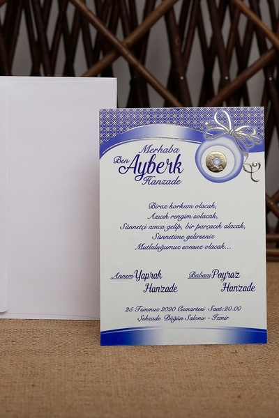 İKLİM DAVETİYE 50 Adet Sünnet Davetiyesi, Baskı Hariçtir 148931